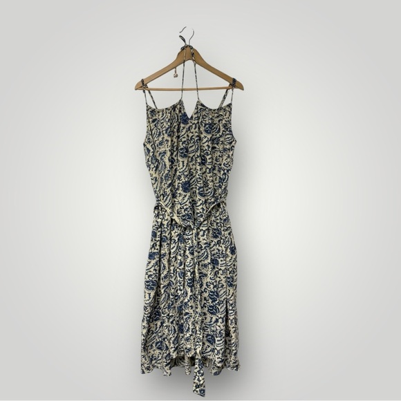 NWOT Natural Life Mara Midi Sundress Ivory Blue Vines Size L - Picture 5 of 11